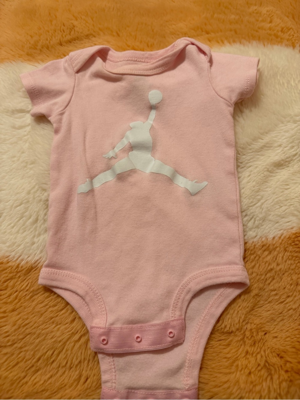 Jordan Pink Baby Jumpman Bodysuit
